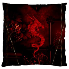 Wonderful Red Chinese Dragon Standard Flano Cushion Case (one Side) by FantasyWorld7