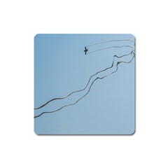 Airplane Airplanes Blue Sky Square Magnet by Mariart