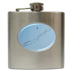 Airplane Airplanes Blue Sky Hip Flask (6 Oz) by Mariart