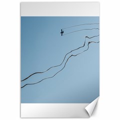 Airplane Airplanes Blue Sky Canvas 12  X 18  by Mariart
