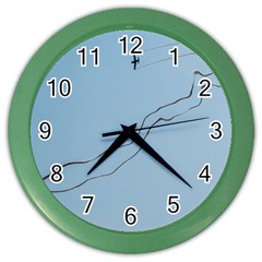 Airplane Airplanes Blue Sky Color Wall Clock by Mariart