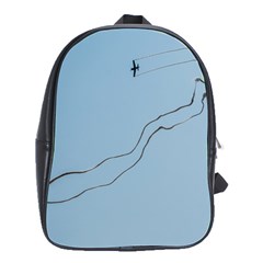 Airplane Airplanes Blue Sky School Bag (large)
