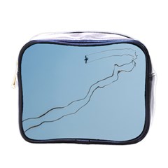 Airplane Airplanes Blue Sky Mini Toiletries Bag (one Side) by Mariart