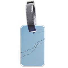 Airplane Airplanes Blue Sky Luggage Tags (two Sides) by Mariart