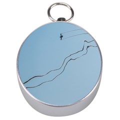 Airplane Airplanes Blue Sky Silver Compasses by Mariart