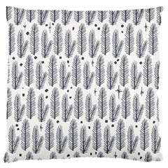 Christmas Pine Pattern Organic Hand Drawn Modern Black And White Standard Flano Cushion Case (one Side) by genx