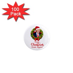 Make Christmas Great Again With Trump Face Maga 1  Mini Magnets (100 Pack)  by snek