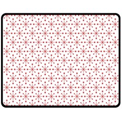 Pattern Christmas Pattern Red Stars Double Sided Fleece Blanket (medium)  by Sapixe