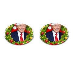 Trump Wraith Make Christmas Trump Only Sticker Trump Wrait Pattern13k Red Only Cufflinks (oval) by snek
