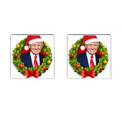 Trump Wraith Make Christmas Trump Only Sticker Trump Wrait Pattern13k Red Only Cufflinks (square) by snek