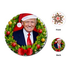 Trump Wraith Make Christmas Trump Only Sticker Trump Wrait Pattern13k Red Only Playing Cards (round) by snek