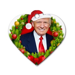 Trump Wraith Make Christmas Trump Only Sticker Trump Wrait Pattern13k Red Only Dog Tag Heart (one Side) by snek