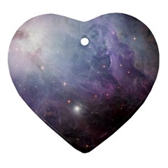 Orion Nebula Pastel Violet Purple Turquoise Blue Star Formation  Ornament (heart) by genx