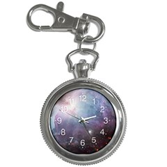 Cosmic Astronomy Sky With Stars Orange Brown And Yellow Key Chain Watch