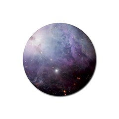 Orion Nebula Pastel Violet Purple Turquoise Blue Star Formation  Rubber Coaster (round)  by genx