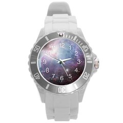 Orion Nebula Pastel Violet Purple Turquoise Blue Star Formation  Round Plastic Sport Watch (l) by genx