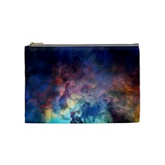 Lagoon Nebula Interstellar Cloud Pastel Pink, Turquoise And Yellow Stars Cosmetic Bag (medium)