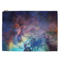 Lagoon Nebula Interstellar Cloud Pastel Pink, Turquoise And Yellow Stars Cosmetic Bag (xxl) by genx