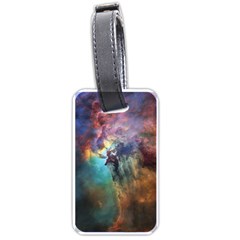 Lagoon Nebula Interstellar Cloud Pastel Pink, Turquoise And Yellow Stars Luggage Tags (one Side) 