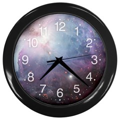 Orion Nebula Pastel Violet Purple Turquoise Blue Star Formation Wall Clock (black)