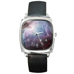 Orion Nebula pastel violet purple turquoise blue star formation Square Metal Watch Front