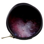Eagle Nebula Wine Pink and Purple pastel Stars Astronomy Mini Makeup Bag Back