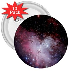 Eagle Nebula Wine Pink And Purple Pastel Stars Astronomy 3  Buttons (10 Pack) 