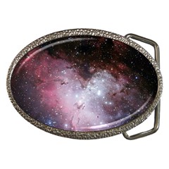 Eagle Nebula Wine Pink and Purple pastel Stars Astronomy Belt Buckles