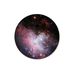Eagle Nebula Wine Pink And Purple Pastel Stars Astronomy Magnet 3  (round)