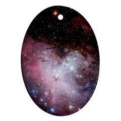 Eagle Nebula Wine Pink And Purple Pastel Stars Astronomy Oval Ornament (two Sides) by genx