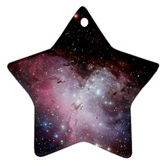 Eagle Nebula Wine Pink And Purple Pastel Stars Astronomy Star Ornament (two Sides) by genx