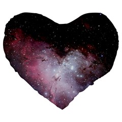 Eagle Nebula Wine Pink And Purple Pastel Stars Astronomy Large 19  Premium Heart Shape Cushions