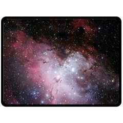 Eagle Nebula Wine Pink And Purple Pastel Stars Astronomy Double Sided Fleece Blanket (large) 