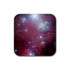 Christmas Tree Cluster Red Stars Nebula Constellation Astronomy Rubber Coaster (square) 