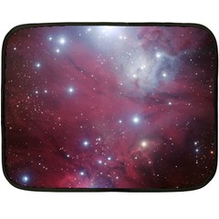 Christmas Tree Cluster Red Stars Nebula Constellation Astronomy Double Sided Fleece Blanket (mini) 