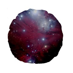 Christmas Tree Cluster Red Stars Nebula Constellation Astronomy Standard 15  Premium Flano Round Cushions