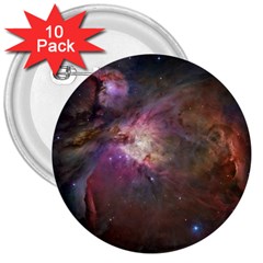 Orion Nebula Star Formation Orange Pink Brown Pastel Constellation Astronomy 3  Buttons (10 Pack) 
