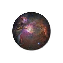 Orion Nebula Star Formation Orange Pink Brown Pastel Constellation Astronomy Magnet 3  (round) by genx