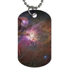 Orion Nebula Star Formation Orange Pink Brown Pastel Constellation Astronomy Dog Tag (one Side) by genx