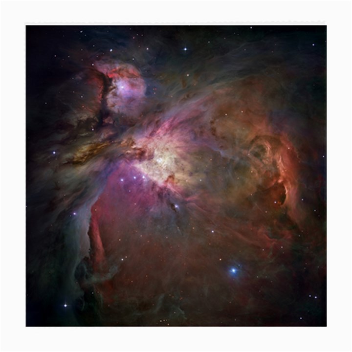 Orion Nebula star formation orange pink brown pastel constellation Astronomy Medium Glasses Cloth (2-Side)