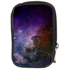 Carina Nebula Ngc 3372 The Grand Nebula Pink Purple And Blue With Shiny Stars Astronomy Compact Camera Leather Case by genx