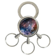 Carina Nebula Ngc 3372 The Grand Nebula Pink Purple And Blue With Shiny Stars Astronomy 3-ring Key Chains by genx