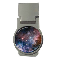 Carina Nebula Ngc 3372 The Grand Nebula Pink Purple And Blue With Shiny Stars Astronomy Money Clips (round)  by genx