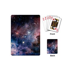 Carina Nebula Ngc 3372 The Grand Nebula Pink Purple And Blue With Shiny Stars Astronomy Playing Cards (mini) by genx