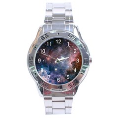 Carina Nebula NGC 3372 the Grand Nebula Pink Purple and Blue with shiny stars Astronomy Stainless Steel Analogue Watch