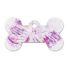 Colorful Butterfly Purple Dog Tag Bone (two Sides) by Mariart