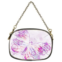 Colorful Butterfly Purple Chain Purse (one Side)