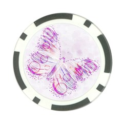 Colorful Butterfly Purple Poker Chip Card Guard (10 Pack) by Mariart