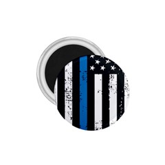 I Back The Blue The Thin Blue Line With Grunge Us Flag 1 75  Magnets by snek