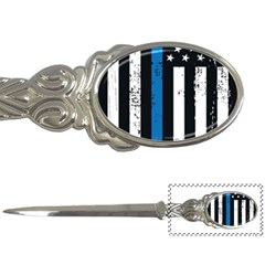 I Back The Blue The Thin Blue Line With Grunge Us Flag Letter Opener by snek